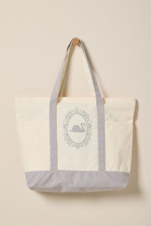 Swan Rococo Canvas Tote Bag