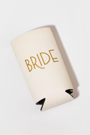 Bride Gold Accent Skinny Bottle Cover