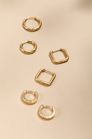 Rosa Stainless Steel Mini Hoop Earring Set