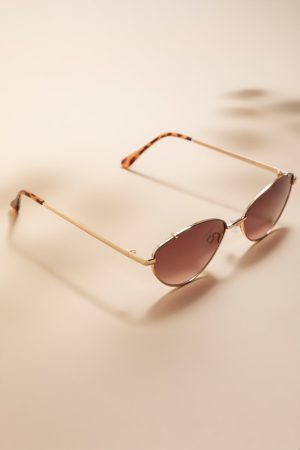Gloria Thin Oval Sunglasses