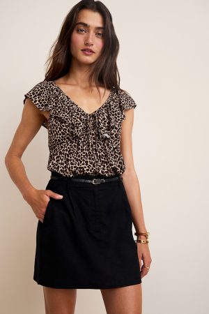 Veronica Twill Mini Skirt