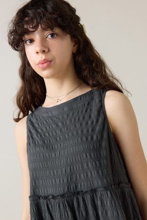 Hello Franki Textured Babydoll Knit Dress for girls