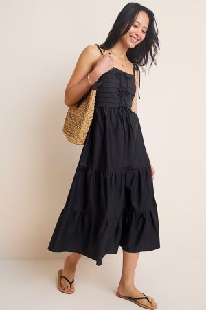 Sutton Tie Front Maxi Dress