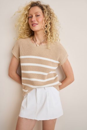 May Striped Sweater Tee