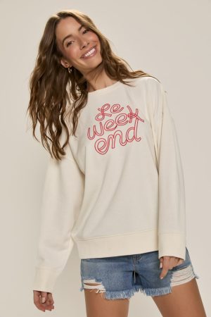 Le Weekend Embroidered Sweatshirt