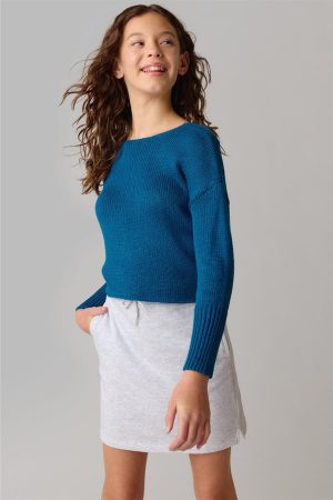 Hello Franki Twist Back Bar Sweater for girls