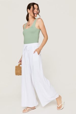 Jennifer Textured Wide Leg Pants