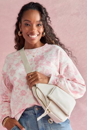 Brie Front Zipper Sling Backpack