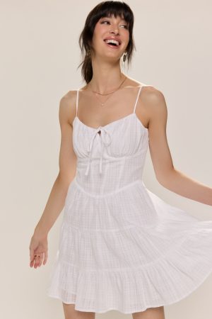 Georgia Textured Tiered Mini Dress