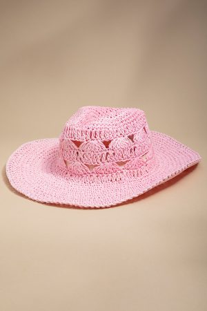 Julianne Crochet Straw Cowboy Hat