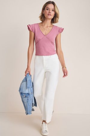 Stella Flutter Sleeve Knit Top