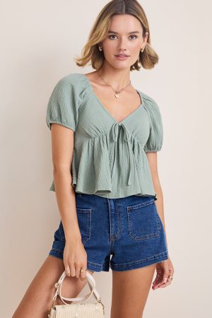Joan Putched Waist Blouse