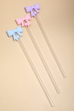 Bow Straw Topper Set
