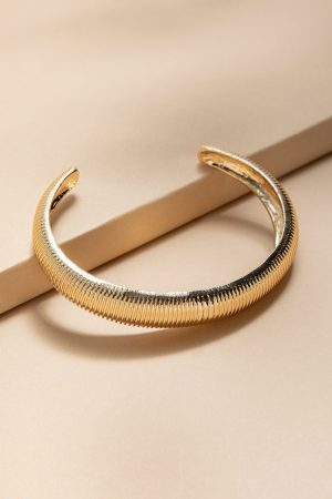 Angie Rounded Snake Cuff Bracelet