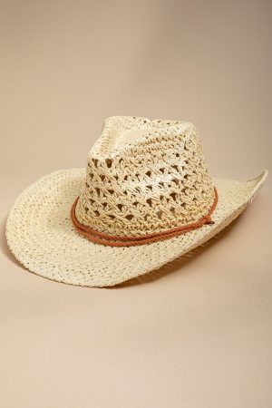 Michelle String Tie Straw Cowboy Hat