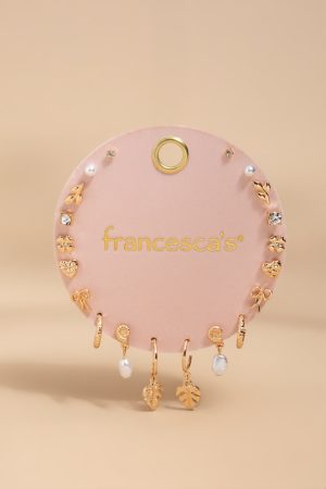 Callie Pearl and Palm Earring Pack