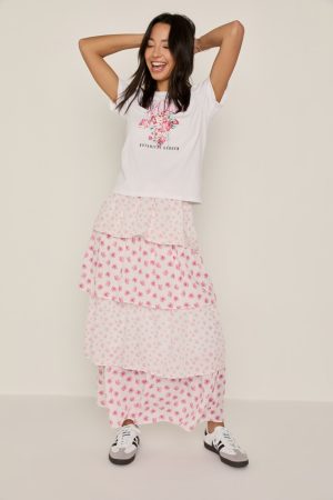 Mary Floral Tiered Maxi Skirt