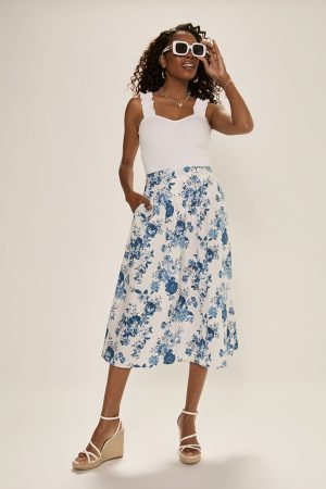 Annie Floral Midi Skirt